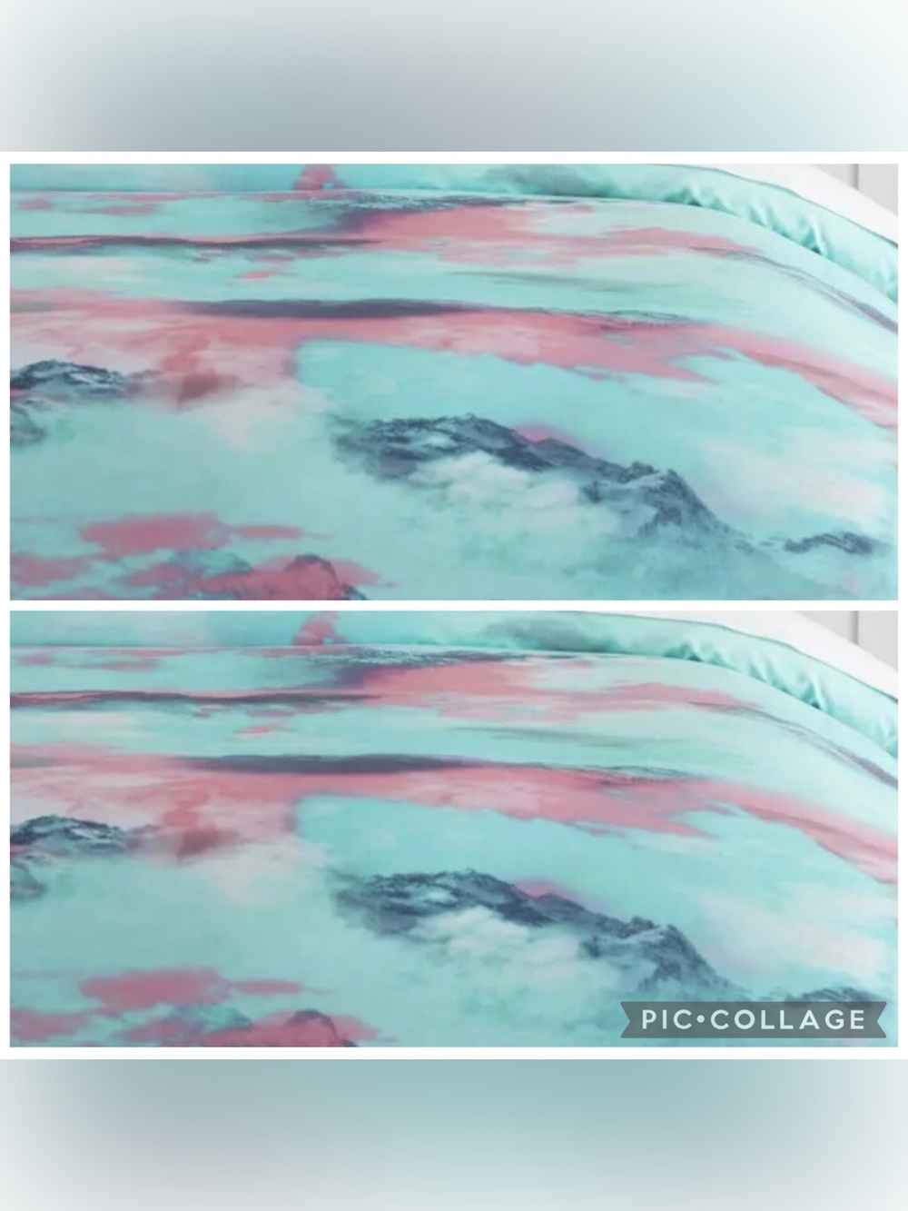 POTTERY BARN TEEN X IVIVVA LULULEMON Blue Duvet Cover ALTERED SKIES Full/Queen